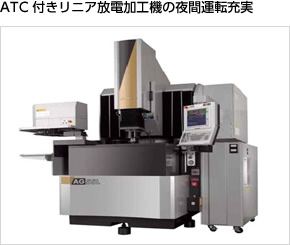 ATC付きリニア放電加工機の夜間運転充実